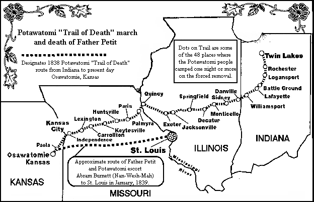 map of the trail of death