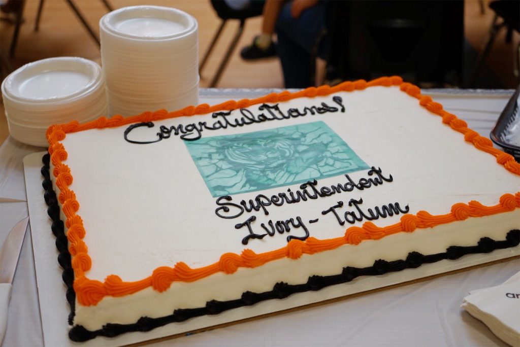 Superintendent Ivory-Tatum's congratulations cakes