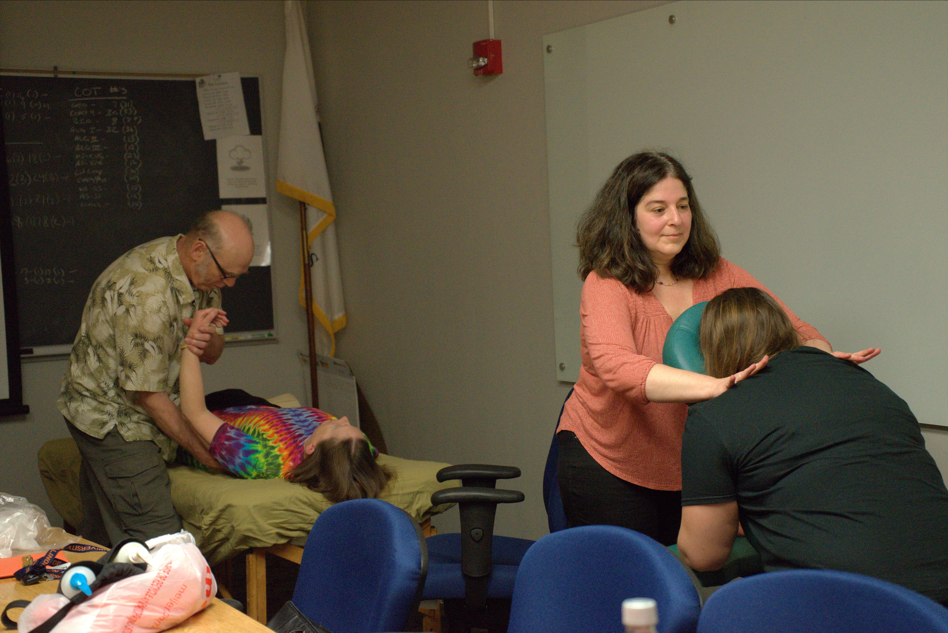 UHS staff receiving massages